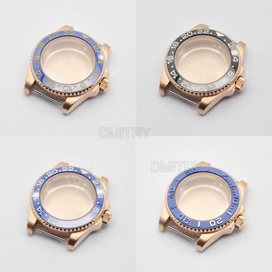 Чехол NH35 40 мм чехол с гальваническим покрытием из розового золота. Для ремешка