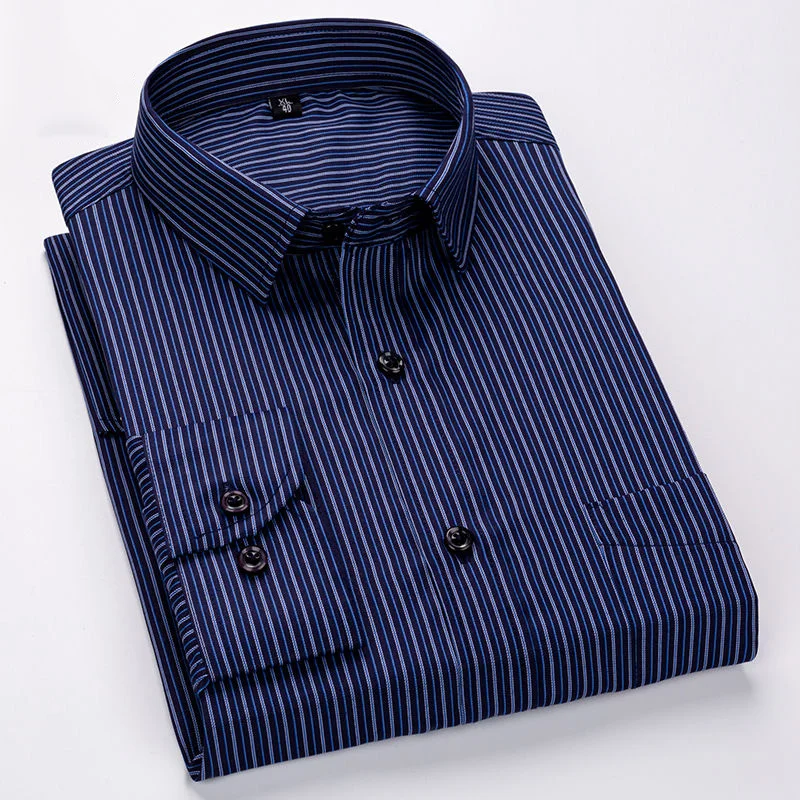 Рубашка мужская деловая с длинным рукавом повседневная мягкая удобная