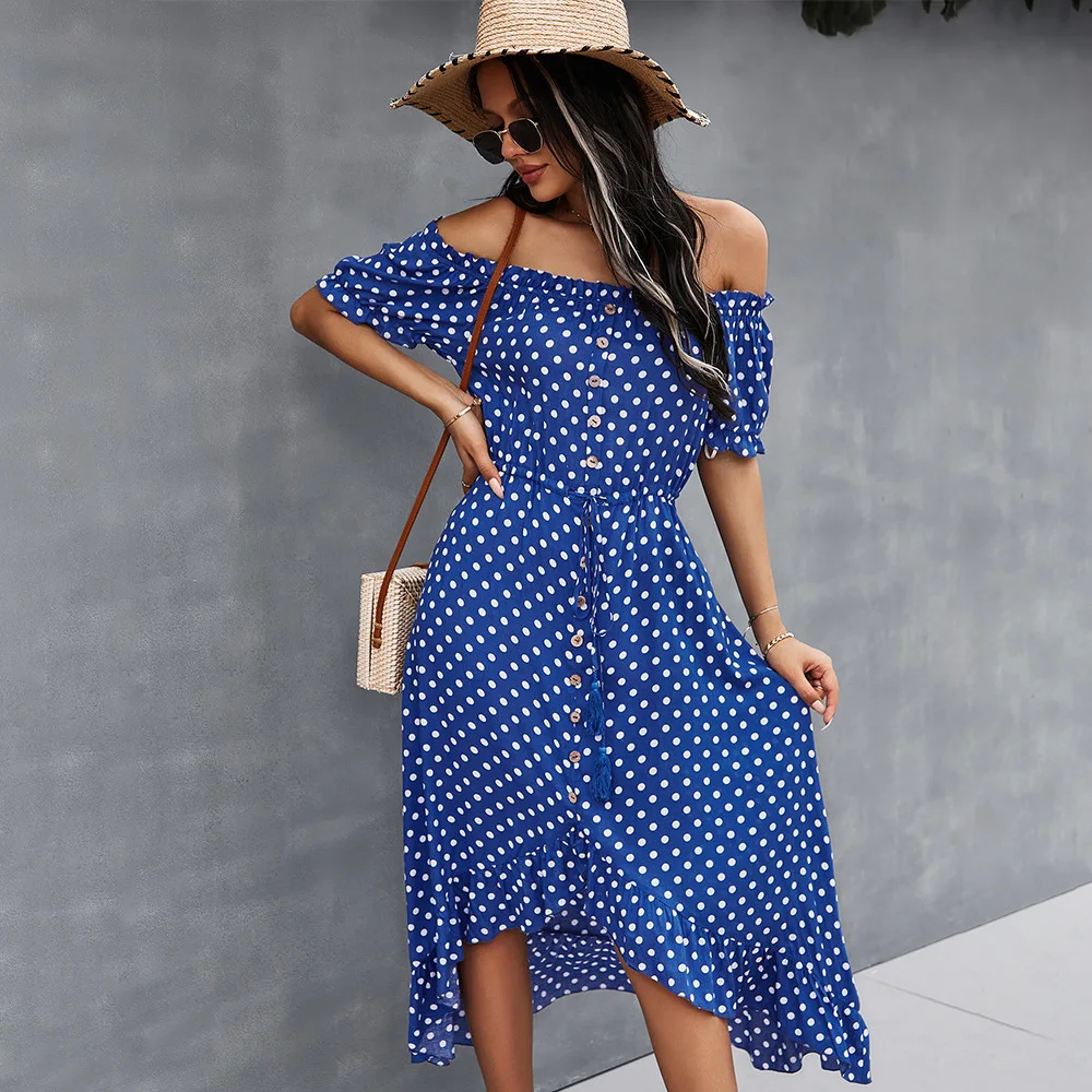 

Women's Dress With Wide Swing And One Shoulder Women Female Skirt Suits Suit