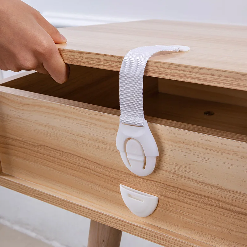 

5/10PCS Baby Safety Drawer Cabinet Door Locks Straps Cupboard Toilet Baby Infant Plastic Locks Protection for Kids Children