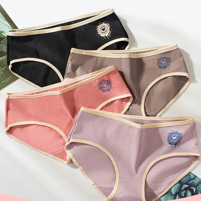 Panties Women Set New Style Cotton Panties Lingerie Women Underpants Solid Panty Plus Size Women's Underwear Lingerie Birefs