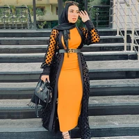 spring and summer new muslim arab prayer clothes robe southeast asian womens polka dot perspective cardigan long turkish shawl