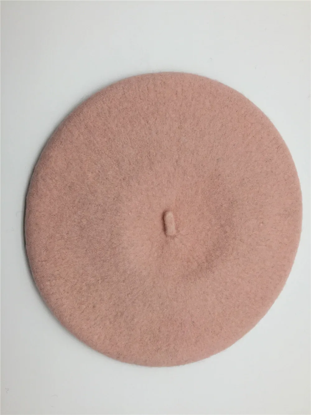 Light Peach Женская шерстяная шляпа, Женские однотонные зимние шапки для девочек, женские классические шляпы в стиле художника, светло-коричневые, горчичные, розовые, фиолетовые, красные шляпы - Цвет: Light Peach