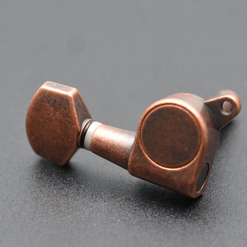 6 stücke kleine platz tasten versiegelt bronze gitarre tuning peg locking maschine kopf für akustische elektrische gitarre guitarra zubeh