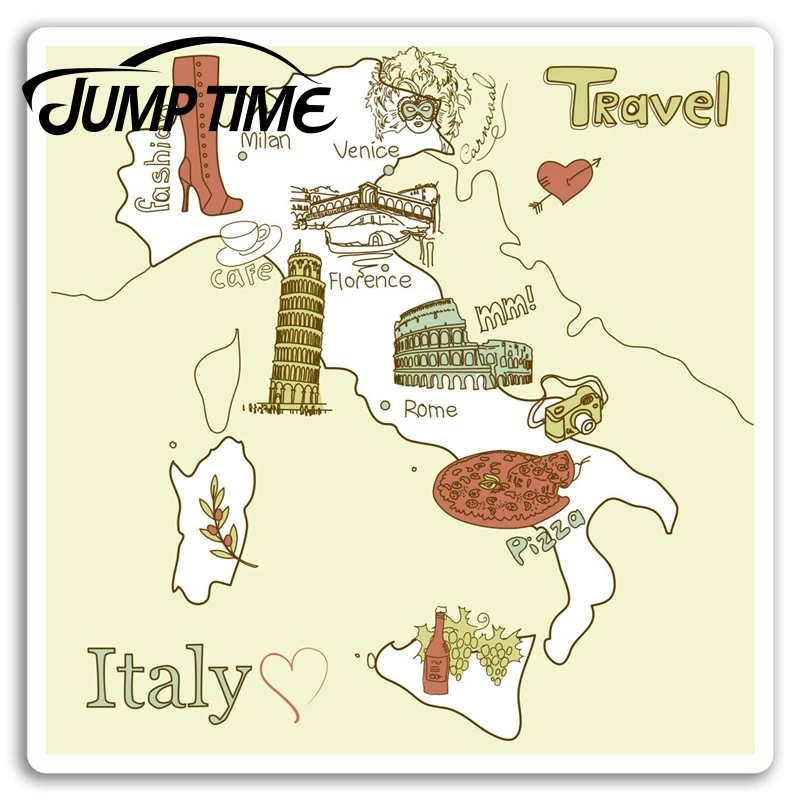 Виниловая наклейка Время скачка для итальянской карты s дорожная в римском стиле