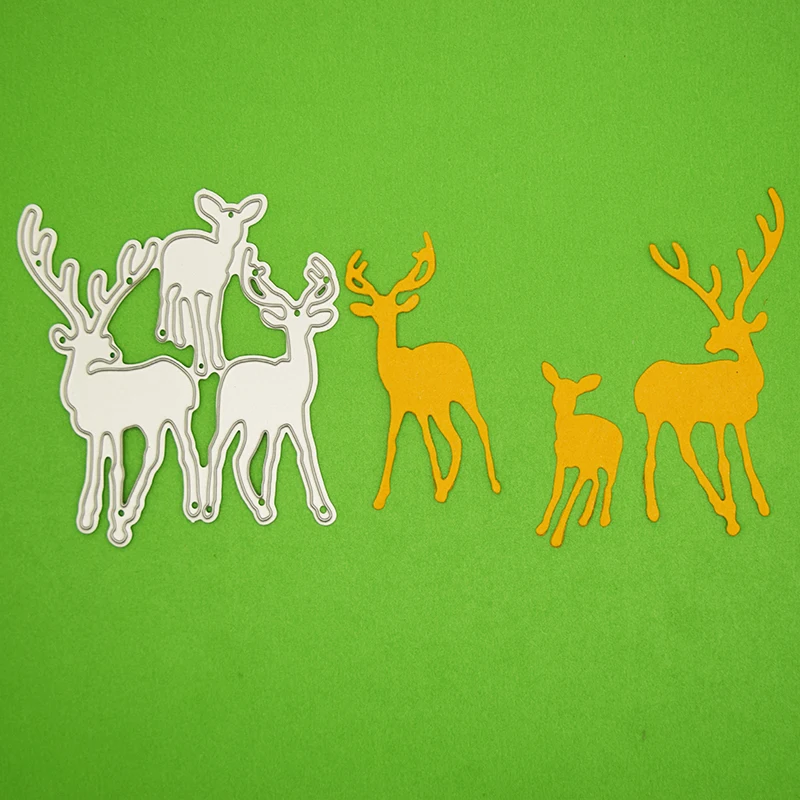3 шт./компл. пресс формы в виде оленя металлические для скрапбукинга сделай сам
