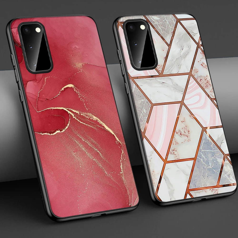 

Fashion Marble Phone Case for Samsung A51 A71 A50 A12 A52 A70 A20 A72 S21 S20 S10 S9 Ultra Puls Note 20 10 Plus Soft Cases Cover