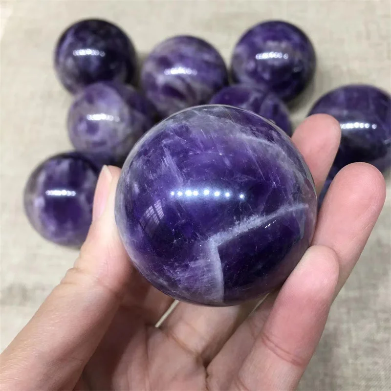 

Dream Amethyst Sphere Natural Stones Quartz Crystals Gemstones Ball Home Decorations