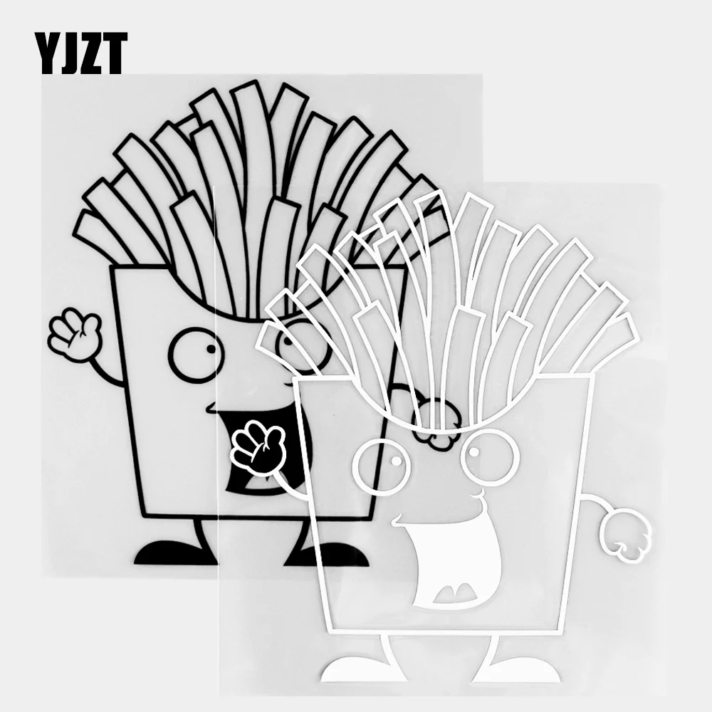 

Yjzt12,7 × 15 см интересное украшение для тела в виде картофеля фри наклейки черный/серебристый 20B-0442