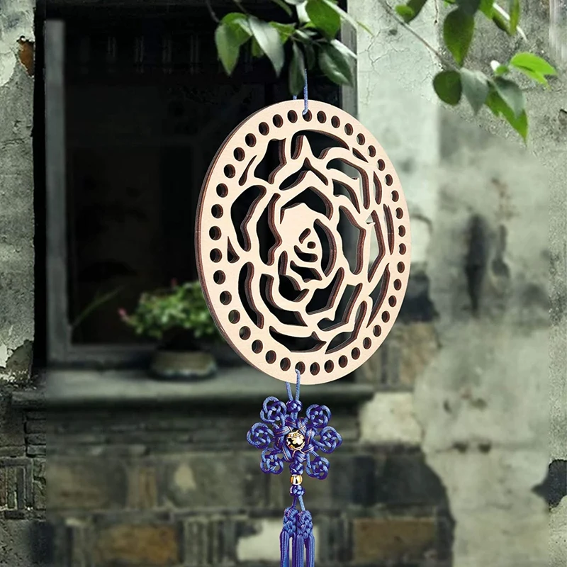 HOT-2 Pcs Basket Making Supplies 5.5 Inch Circle Hollow Crochet Wooden Bag DIY Craft Handbags Patterns Ideas | Мебель