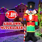 Большой надувной Щелкунчик, фигурка-ночсветильник, 240 см, гигантский Дед Мороз, игрушки для сада, украшения для рождественской вечеринки