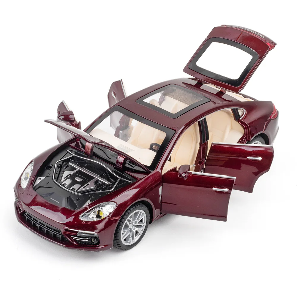 

1/24 PANAMERA Simulation Metal Car Model Alloy Children Toys Acousto-Optic Genuine License Collection Off-Road Vehicle Kids