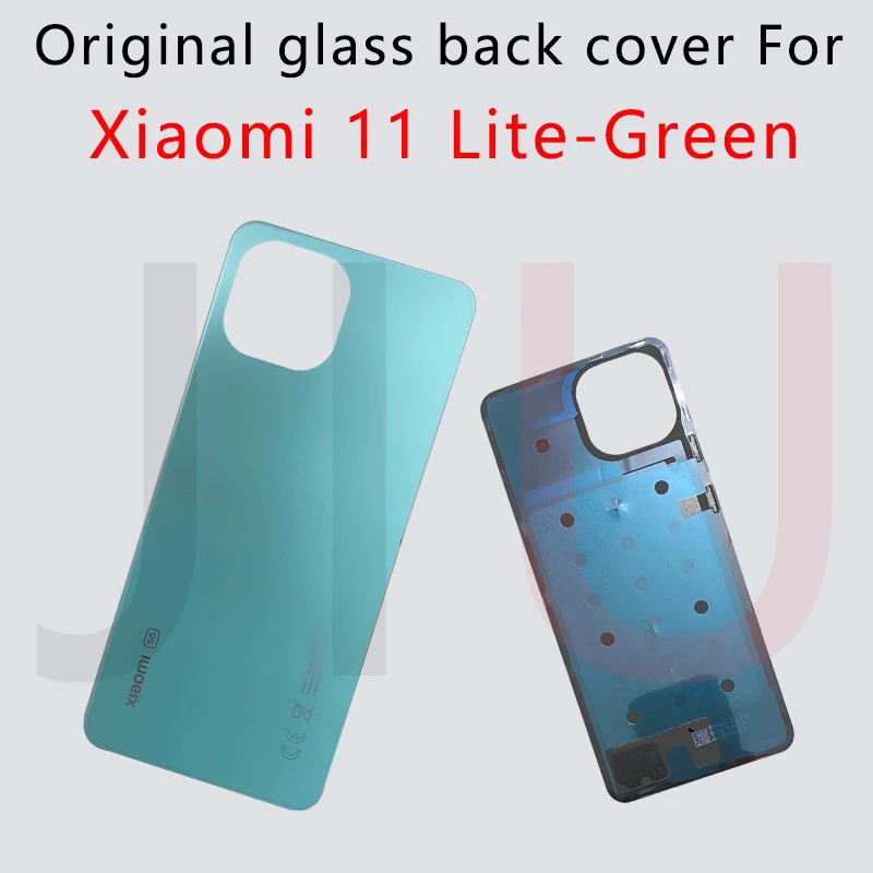 Original Back Cover Glass For Xiaomi Mi11 Lite Battery Housing Door Cases mi 11lite back Replacement | Мобильные телефоны и