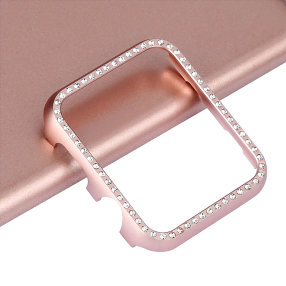 

Cover For Apple watch Case 44mm 40mm iWatch 42mm/38mm Diamond bumper Protector for Apple watch Series 6 5 4 3 se Accessories