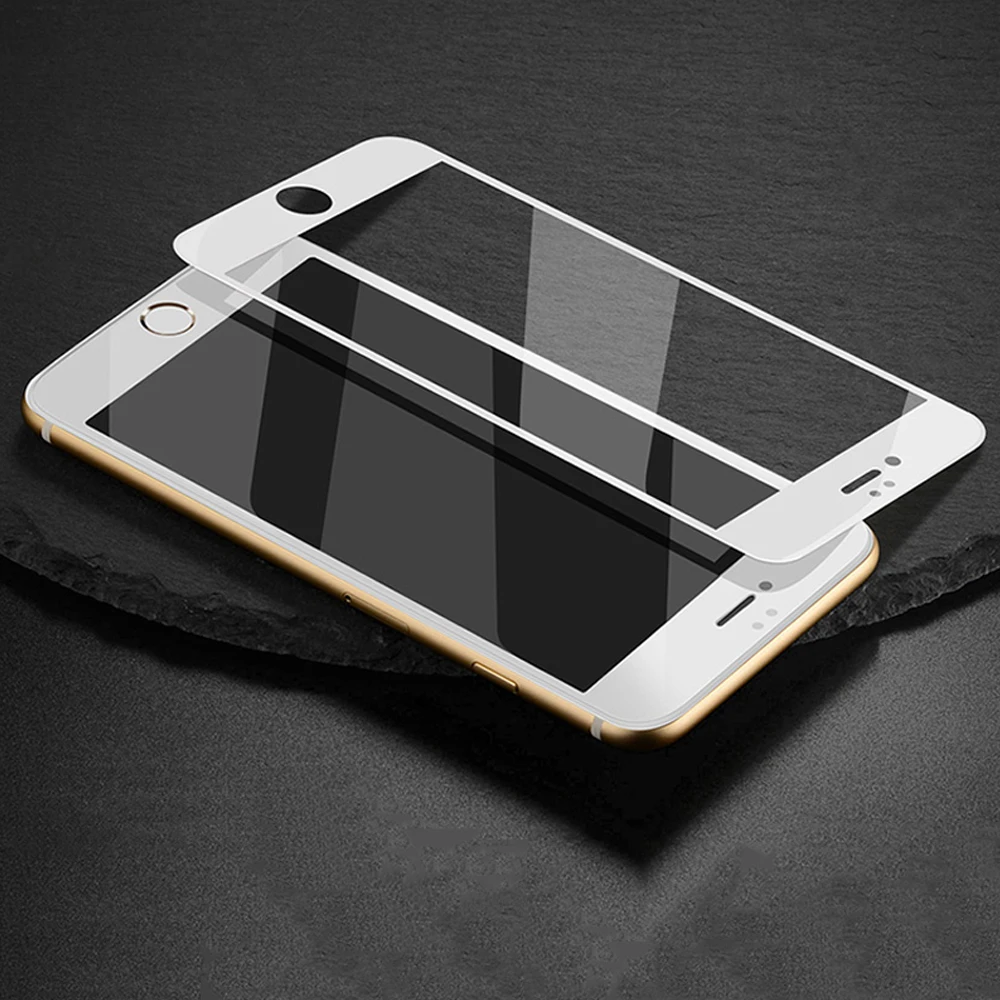 HD полное покрытие закаленное стекло для iphone 7 8 plus Защитная пленка экрана телефона