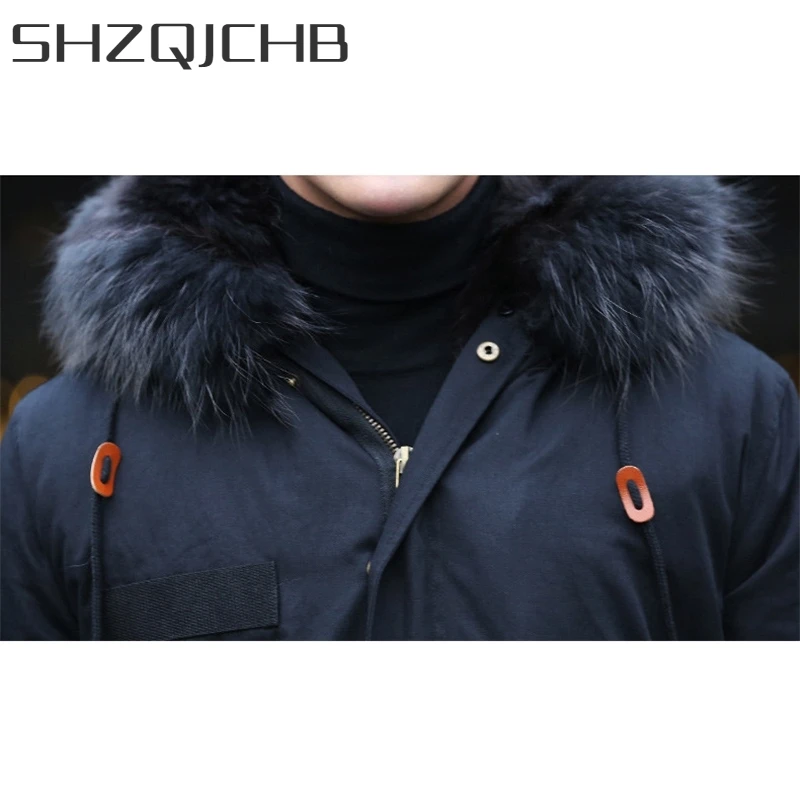 

JCGB 2021 Real Fur Coat Winter Jacket Men Real Raccoon Fur Parka Men Clothes Warm Long Coats Plus Size Parkas Veste 17C1851804