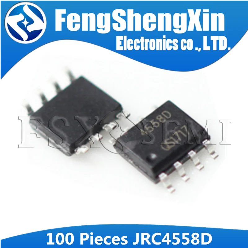 100 шт./лот Новый JRC4558D SOP-8 4558D JRC4558 NJM4558D операционный усилитель IC | Электронные