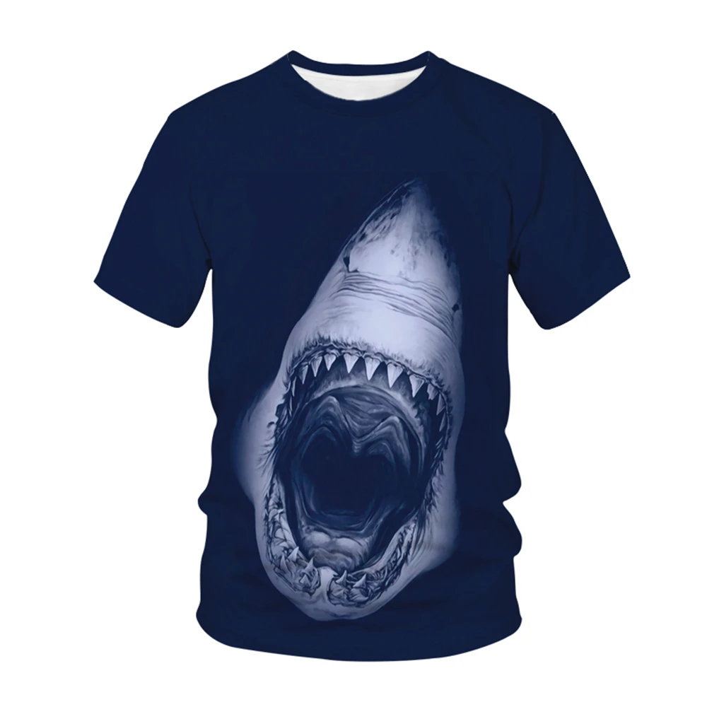 

2021 Summer 3D Graphic T-shirt Men's Fashion Ocean Fish Large Print T-shirt Europe Neck Short Sleeve streetwear Unisex T-shirt
