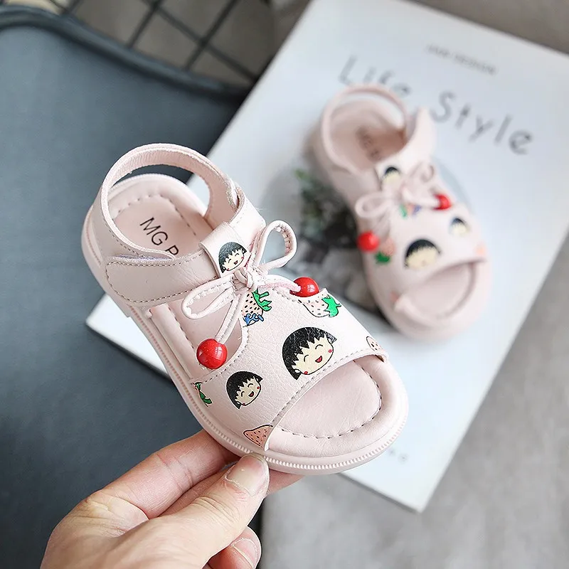 

Girls' Sandal New Summer Fashion Cartoon Soft Non-slip Walking Shoes Korean Edition Bow Knot Small Middle Children's Shoes