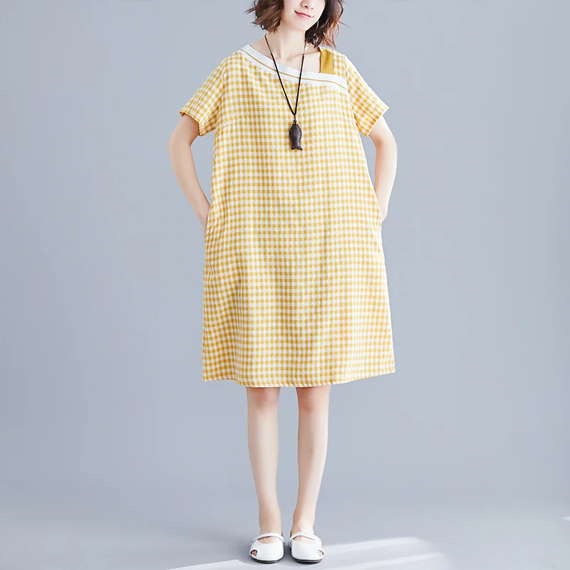 

2020 Новое поступление летнее платье для беременных; Женская Повседневная плед большой Размеры платья для беременных женщин; Одежда MD-02456