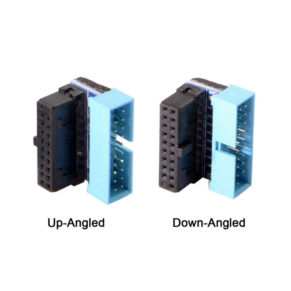 USB 3 0 20pin Штекерный к женскому Удлинительный адаптер Угловой 90 градусов для