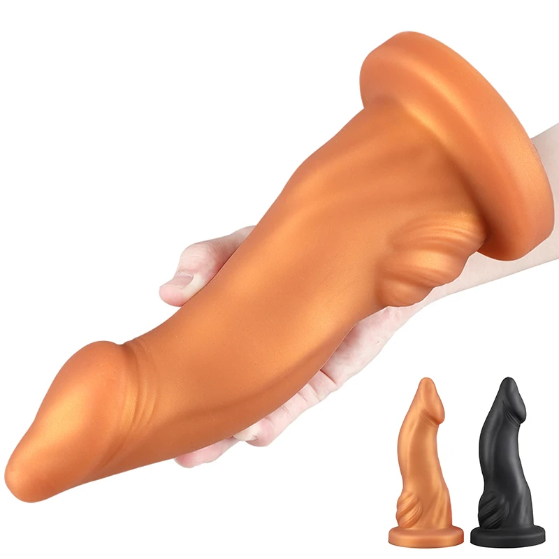 Огромная быстрая Анальная пробка силиконовая большая для массажа простаты