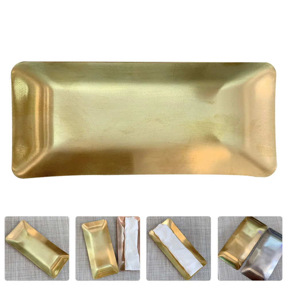 

1pc Stainless Steel Towel Plate Towel Storage Tray Multifunctional Storage Tray for Home