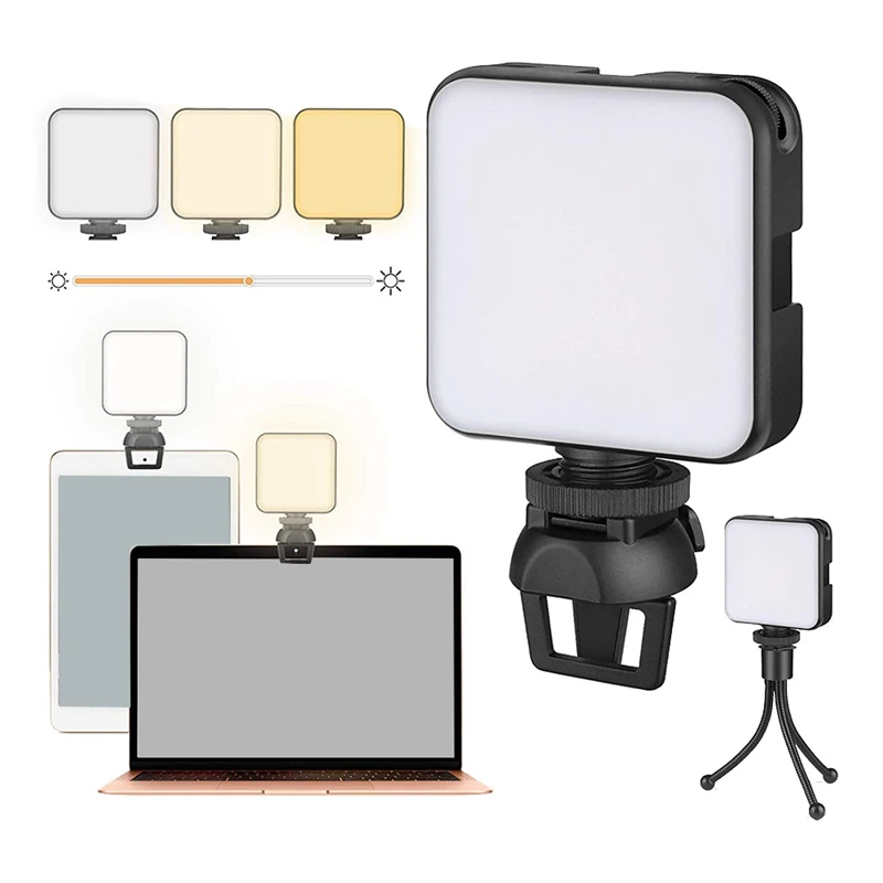 

Video Conference Lighting Kit, Laptop Light with Clip and Tripod, Webcam Lighting Laptop Ring Light for Zoom Meetings