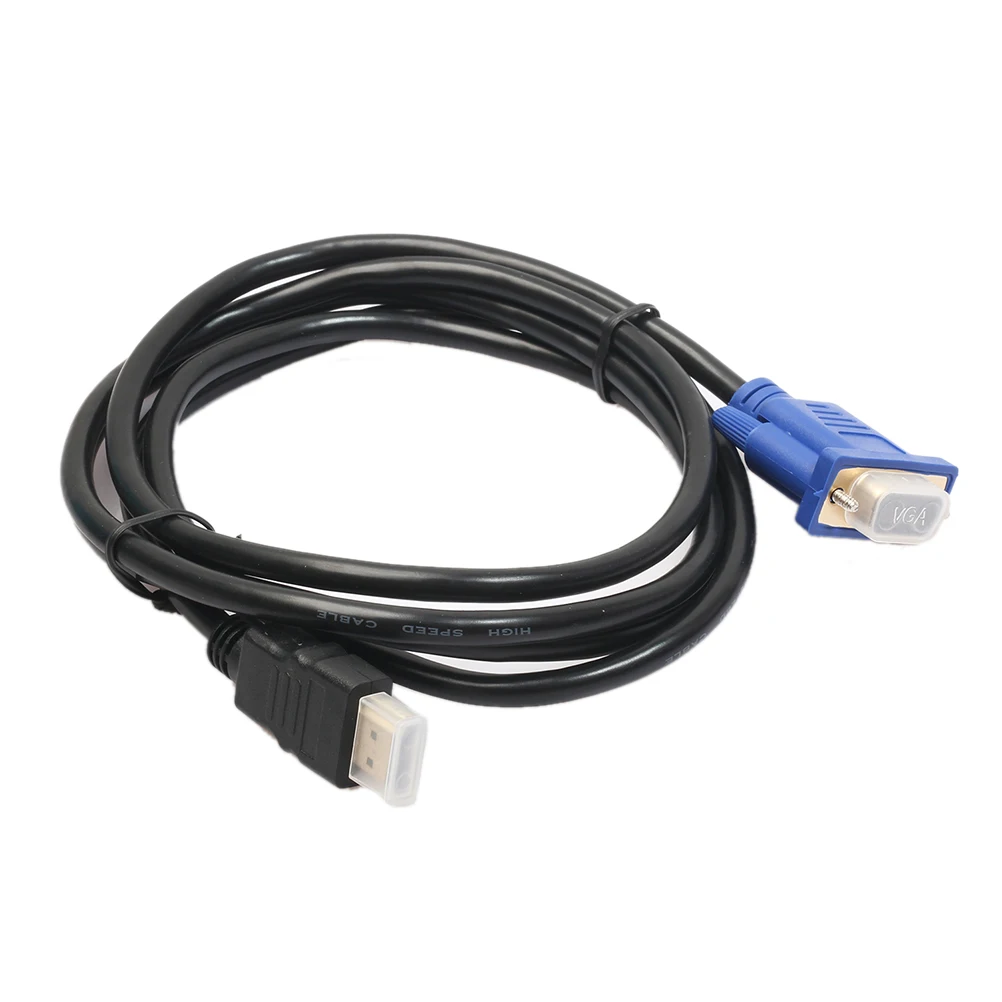 1 8 м 6FT HDMI Золотой Мужской к VGA HD 15 мужской 15Pin видео адаптер Шнур кабель для HDTV ПК