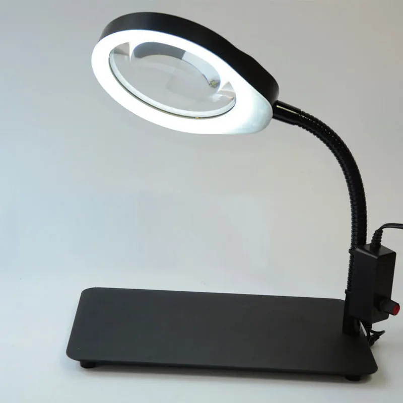 8X светодиодный настольный увеличительный стеклянный Настольный светильник 110-220