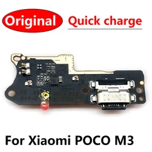 100% Original New USB Charging Port Mic Microphone Dock Connector Board Flex Cable For Xiaomi Poco M3 Repair Parts