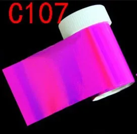 C107 233 Тип 4*100 см голографические наклейки из фольги для переноса ногтей слайдер Радужная зимняя наклейка s для маникюра Nailart украшения(2 - Color: C107