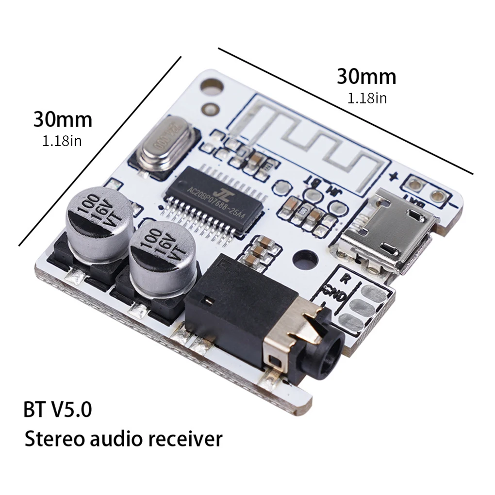 

Bluetooth-compatible 5.0 JL6925A Stereo Music 3.5mm DIY Car Audio Receiver WAV APE FLAC MP3 Lossless Decoding Stereo Output