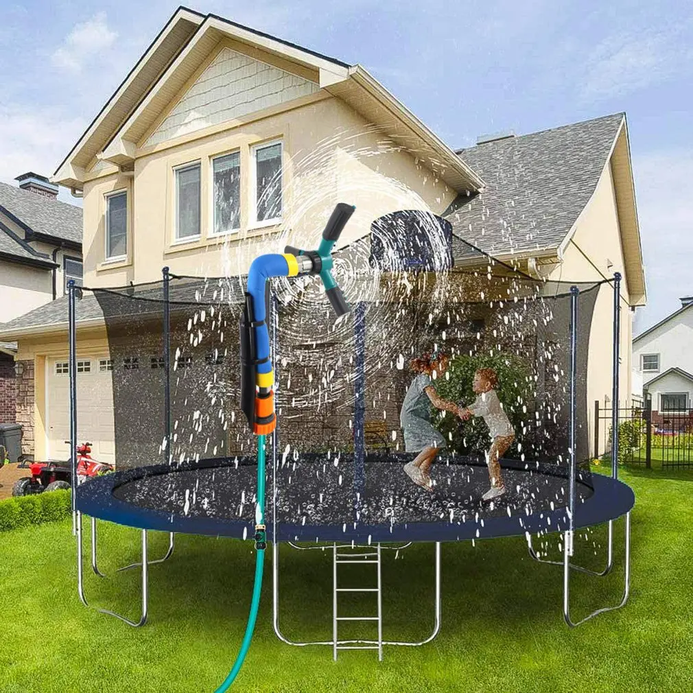 

Summer Water Sprinkler Trampoline Sprinkler Outdoor Garden Water Games Toy Sprayer Backyard Water Park Accessories