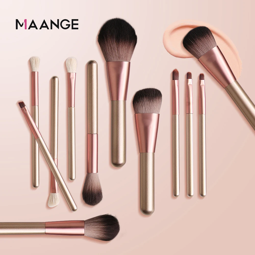 MAANGE 10/11/12 шт./компл. набор кистей для макияжа косметической основы пудра Румяна