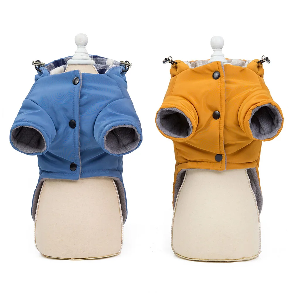 Winter Dogs Clothes Down Jacket French Bulldog Dog Coat Pet Costume Warm Outwear Clothing for Small Cats Puppy | Дом и сад