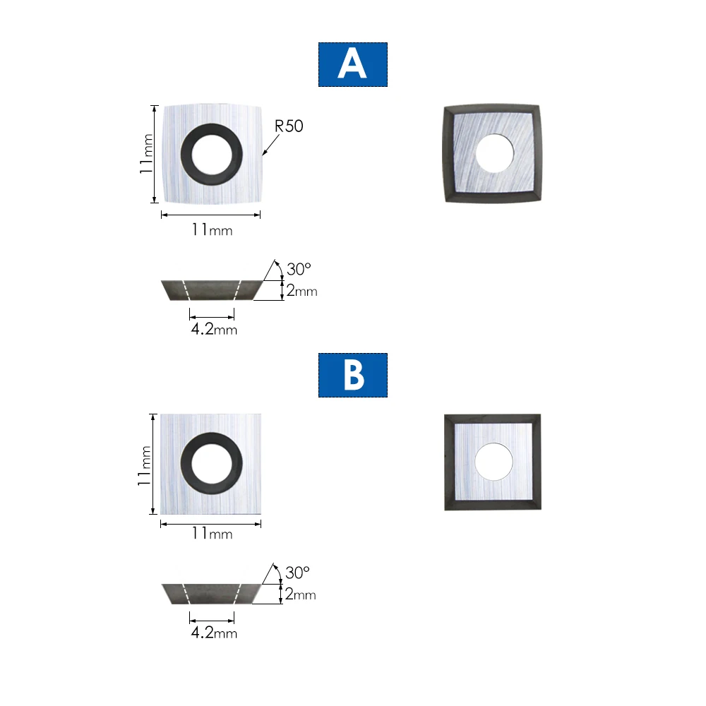 Твердосплавные пластины набор фрез сменные круглые квадратные алмазные