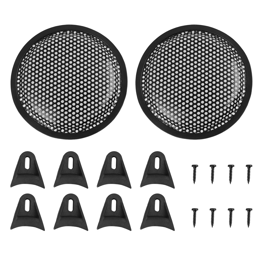 

uxcell 2pcs 5/6 Inches Speaker Grill Cover Audio Mesh Net Protector Woofer Subwoofer Plastic Frame Metal Iron Wire Grill