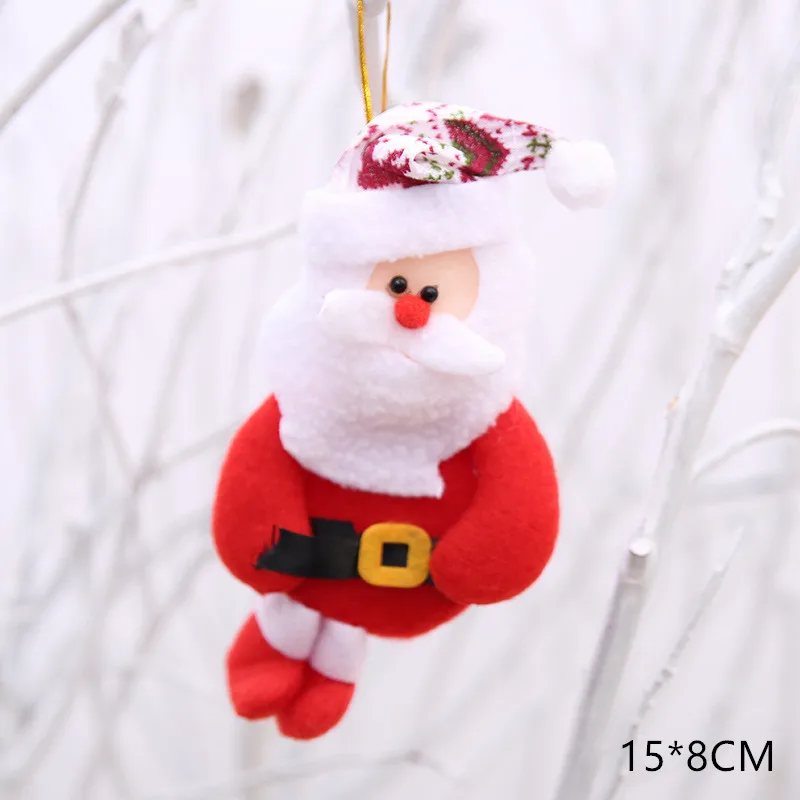 Santa claus Новинка года, милые рождественские куклы Санта-Клаус/Снеговик/Ангел, Noel, Рождественское украшение для дома, рождественский подарок для детей - Цвет: Santa claus