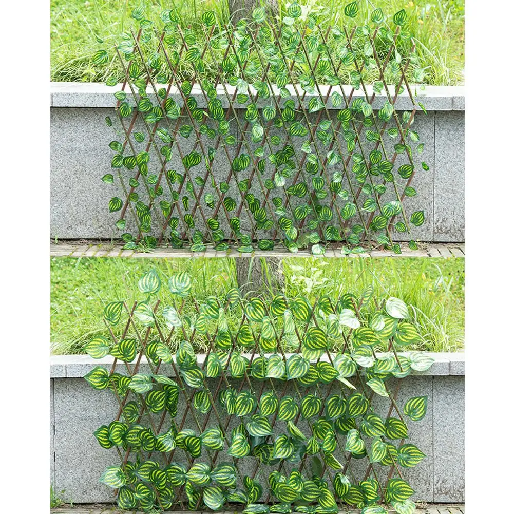 

Privacy Fence Telescopic Artificial Ivy Vine Fence Hedge Plant Privacy Screen Decor For Bar Shop Garden Fence consistent