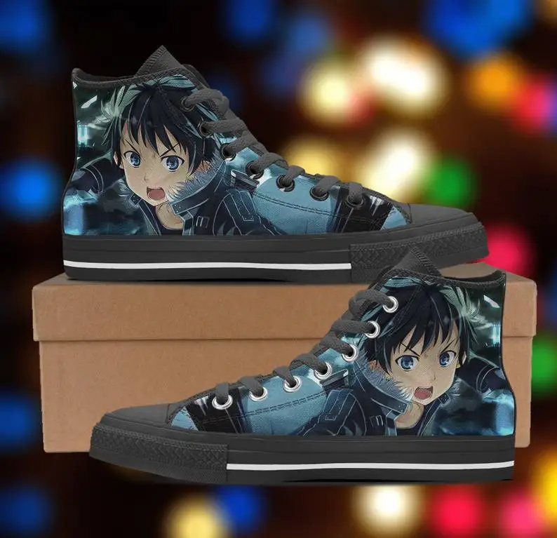 

Sword Art Online shoes, Mens Womens Designer Leisure Sneakers Men Casual Canvas Shoes Off White
