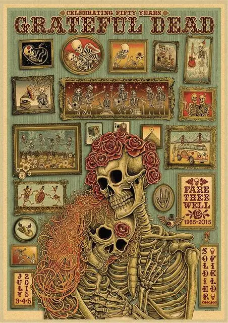 

Металлический жестяной знак в виде черепа, абстрактный домашний декор, благодарные мертвецы, оловянные постеры, мультяшное настенное искус...