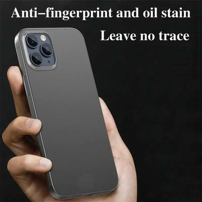

Slim Matte Transparent PP Phone Case For iPhone 12 Pro Max 12 Mini 0.2mm Ultra Thin Soft Hard PC Cover