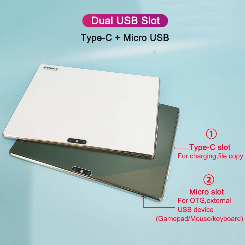 10.1 Inch Glass Body 4G Tablet 4GB RAM GPS Tablet 13MP Camera Type-C Tablet 10 Octa Core CPU Cheap Tablet Gaming