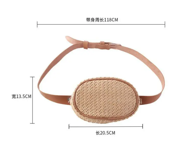 Женская плетеная солома поясная сумка через плечо бумажник кошелек | Багаж и