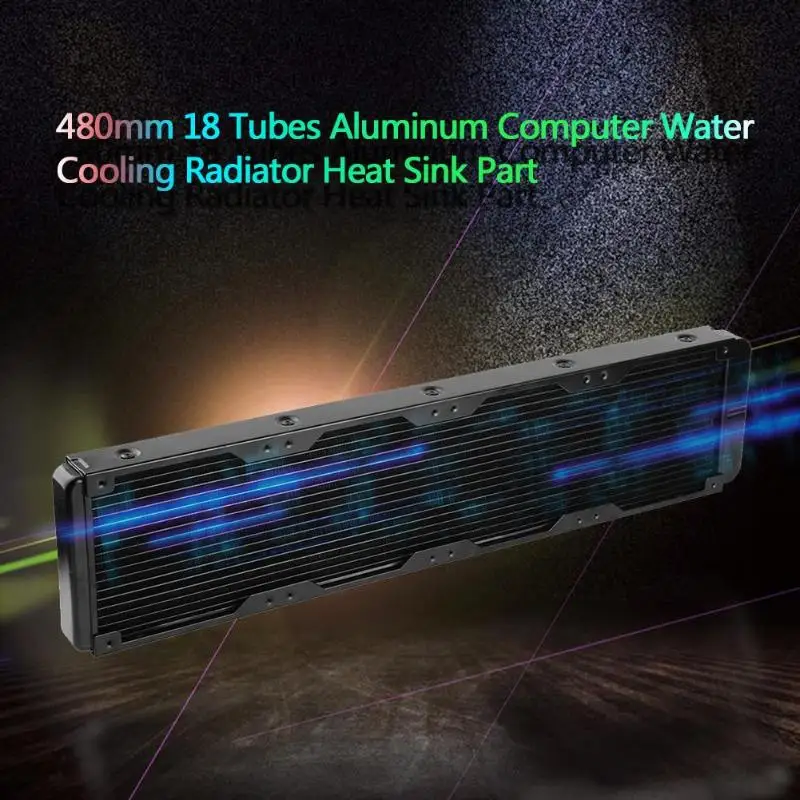 480 мм 18 трубок Алюминиевый компьютер светодиодный процессор водоразрядный