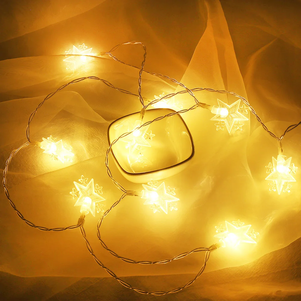 

Wedding Home Indoor Decoration 1.6m Fantasy LED Star Garland Light String Battery Powered Romantic Fairy Lamp