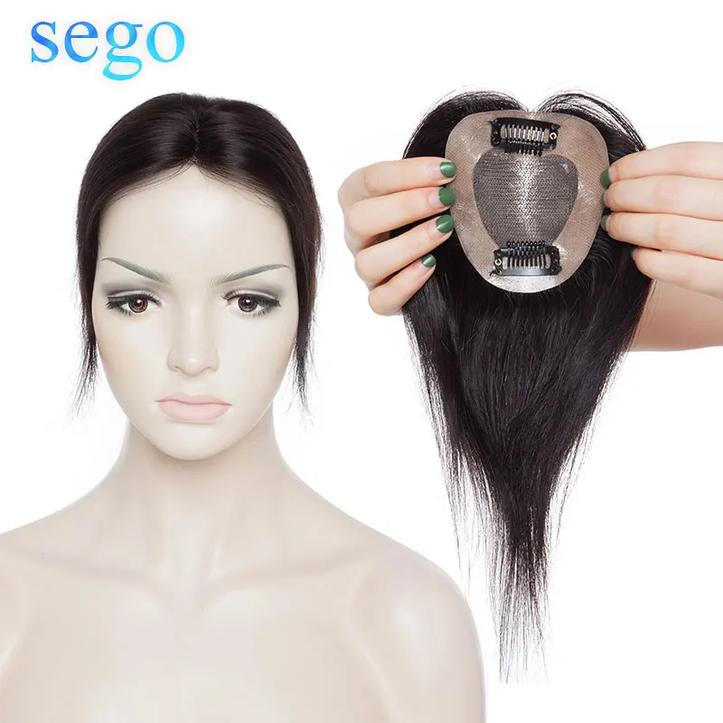 SEGO 7x8 см прямые моно-базовые волосы Topper не Реми человеческие кусочки для