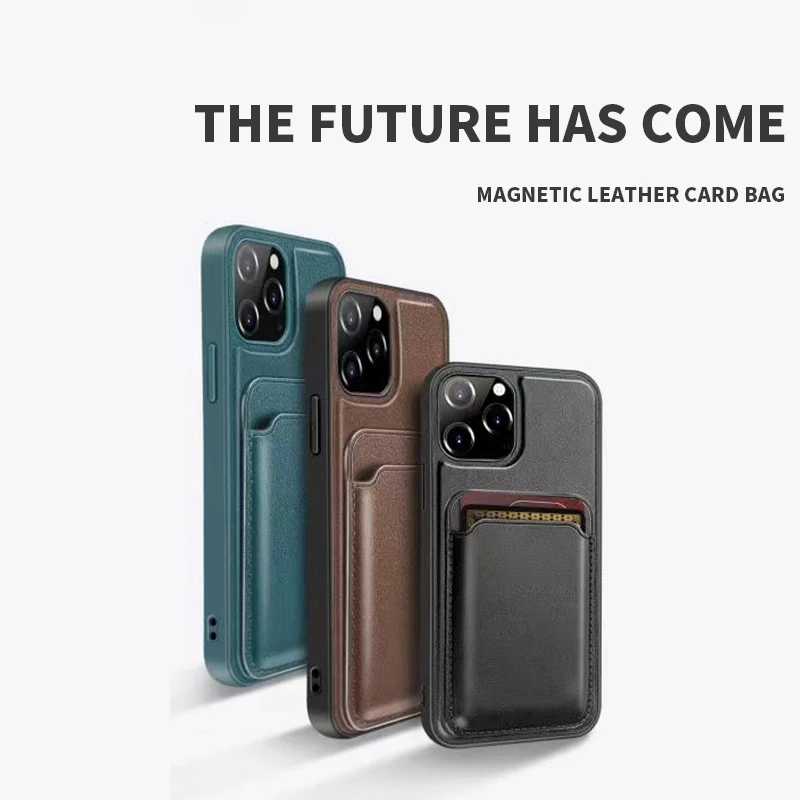 

Hyso Luxury Soft Shockproof Credit Card Pocket PU Leather Mobile Phone Case For iPhone 12 11 Pro Max Back Cover Fundas Coque Bag