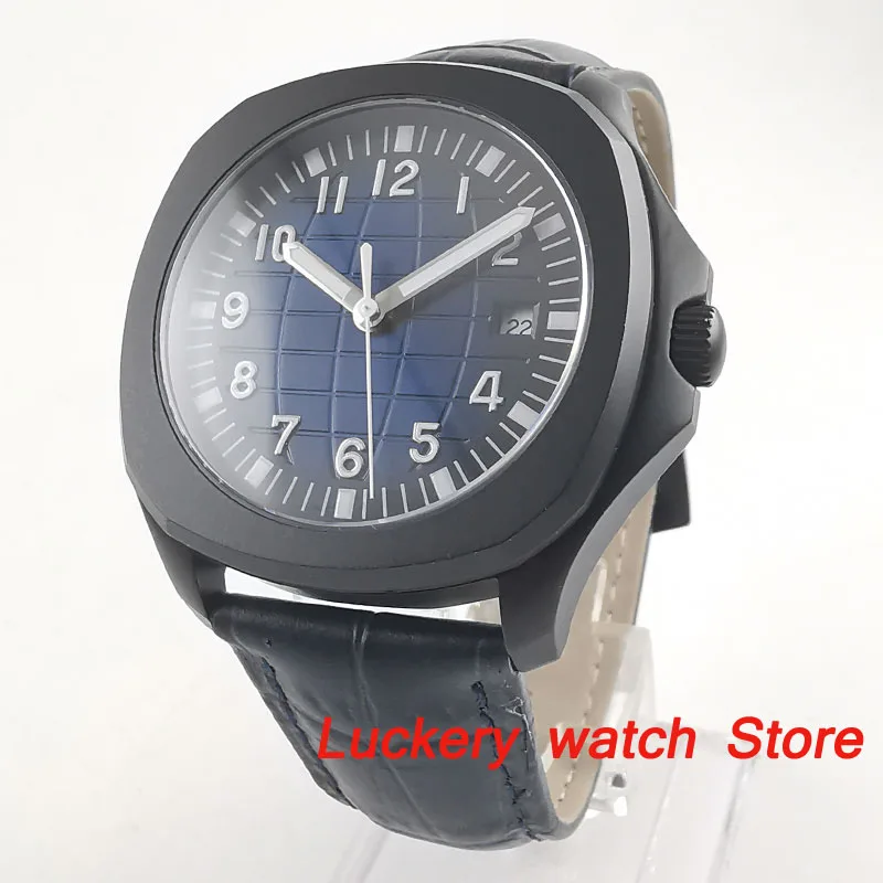 39 мм без логотипа синий циферблат светящиеся мужские часы saphire автоматическое